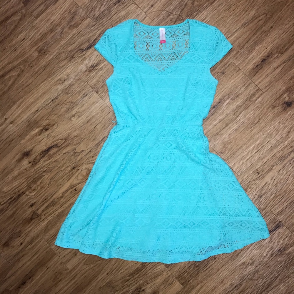 Teal skater dress